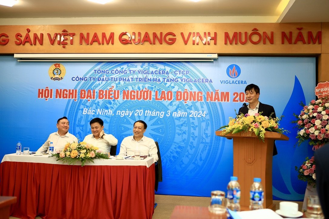 Hội nghị Người lao động Công ty Đầu tư Phát triển Hạ tầng Viglacera năm 2024: Đoàn kết, trách nhiệm và nỗ lực phấn đấu thi đua lập thành tích chào mừng kỷ niệm 50 năm ngày thành lập Tổng Công ty.